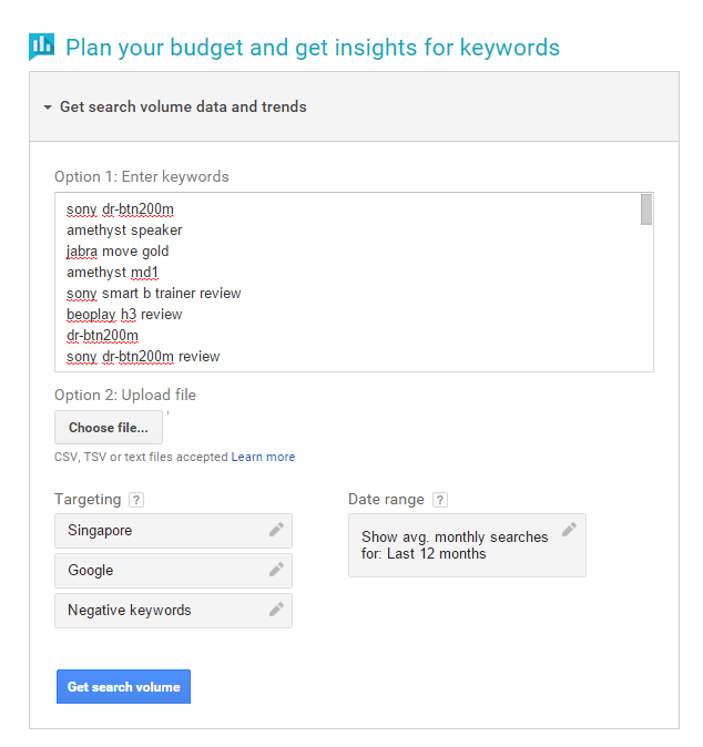 Keyword Planner