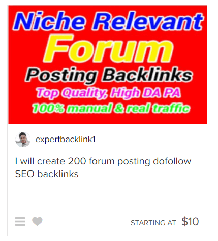 fiverr forum posting gig